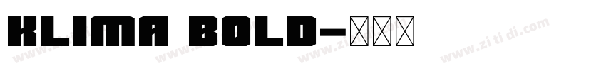 Klima Bold字体转换